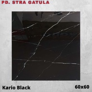 Granit 60x60 Kario Black - Granit lantai - Granit Dinding - Keramik