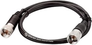 Steren 205-703 3-Feet (0.91 Meters) UHF-UHF Mini-RG8x Cable | Male to Male (PL259) - Antenna Cable
