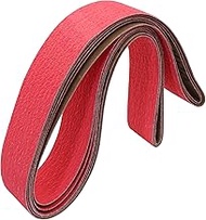 2x72 Ceramic Grinding Belts 60 Grit, 2 x 72 Inch Sanding Belts for Metal Working, Sander Sharpening 
