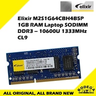 Elixir M2S1G64CBH4B5P 1GB RAM Laptop SODIMM DDR3 – 10600U 1333MHz CL9