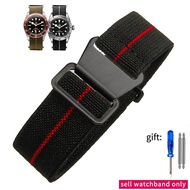 18mm 20mm 22mm Elastic Nylon Watch Band for Seiko Water Ghost Tudor Rolex Bracelet NATO Woven Nylon 
