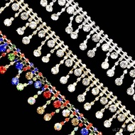 Accessories Glass New Wide Double Row Decoration 2.5cm Short Tassel Shoe and Hat Accessories Clothin