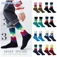 HIPPURAH Men's Socks Warm Colorful Casual Argyle Filled Optic