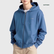 Kattoen Plain Zipper Hoodie Jacket - Aegean 290 Gsm