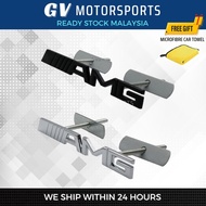 READY STOCK Mercedes Benz 3D Metal AMG Logo Emblem Hood Badge Front Grille Sticker AMG