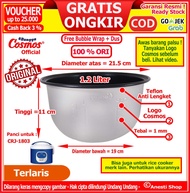 Panci Rice Cooker Magic Com Cosmos  Mejikom Megicom Magicom 0.6 0.8 1.2 1.8 2 L Liter Teflon Anti Le