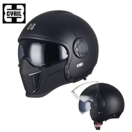 【In stock】CYRIL Siro retro helmet Black Warrior combination helmet men and women motorcycle half hel