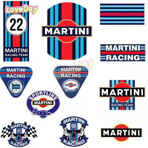 MARTINI Racing Car Sticker Vinyl Waterproof Auto Motorcycle Racing Sticker Mobile Phone Computer Dec