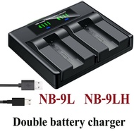Dual Battery Charger For Canon NB-9L CB-2LB 2LBE PowerShot N N2 ELPH 510 520 HS