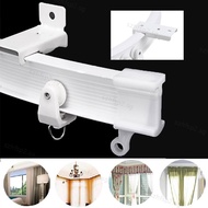 1M Flexible Curved Curtain Track Rod Rail Ceiling Mounted Straight Slide Windows Plastic Accessories Kit Home Decor  SGH2