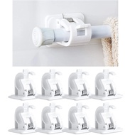 Self Adhesive Curtain Rod Bracket Punch-free Curtain Rod Clip Nail-Free Adjustable Shower Curtain Ro