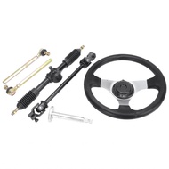 Sudi Go-Kart Steering Kit  Adjustable Wheel for Engines with Metal Frame Compatible Go Kart Accessor