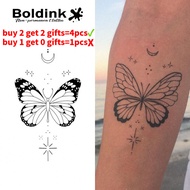Black Wings Butterfly Temporary Tattoo,Lasts To 15 Days New Technology Magic Waterproof Semi Permane