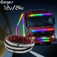 Ceyes 24V Truck Lights LED Flashing Side Light Truck Ambient Light Universal Multi-Color Decorative