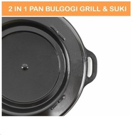 Korean Bbq 2 In 1 Panci Bulgogi Steamboat Sukiyaki Grill Pan Premium