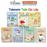 XO TAKE NOTE Math Formula Notebook Spring Plastic Cover - Size A5 - Grades 2/3/4/5/6/7/8/9 - TV