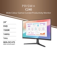 PRISM+ C240 | 24" 144Hz 1ms 1500R Curved Productivity Monitor [1920 x 1080]