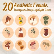 H007 Aesthetic Girl Insta IG Story Highlight Cover Icons