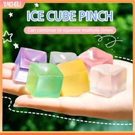 yakhsu|  Portable Ice Cube Toy Slow Rebound Cube Toy 24pcs Ice Cube Squishy Toy Set Slow Tpr Stress Relief Fidget Toy for Kids Adults Mini Cube Squeeze Toy Gift for Children
