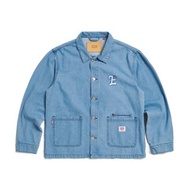 EDWIN 男款 法式工裝牛仔夾克 (拔淺藍) #牛仔外套