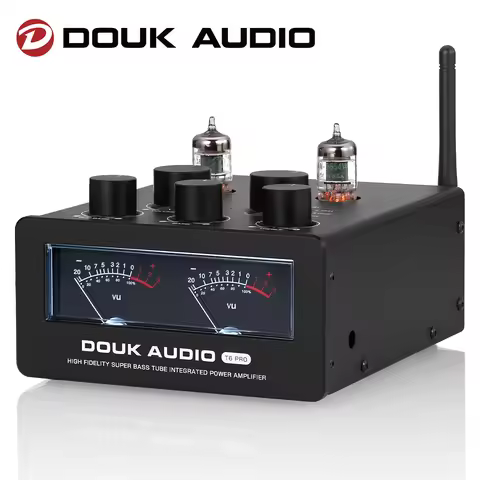 Douk Audio T6PRO HIFI TPA3255 Tube Amplifier Bluetooth JAN5654 Vacuum Tube Power Amp 300W+300W with 