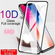 10D HD Full Cover Tempered Glass iPhone 6 7 8 Plus 11 PRO X XR Xs MAX Phone Screen Protector