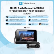 70mai Dash Cam A810 4K UHD Sudut Lebar Wide Angle GPS ADAS System AI Motion Detection Penglihatan Je
