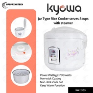 Kyowa Jar Type Rice Cooker – Serves 8 Cups w/ Steamer | 700W KW-2105