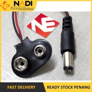 9V Battery Connector To DC Jack 9 Volt Arduino Raspberry Pi STM32 Microbit
