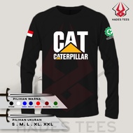 Caterpillar T-Shirt Safety First Logo Long Sleeve Cotton T Shirt Baju Lengan Panjang Lelaki
