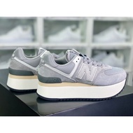KFUJ New Balance 574 Plus Grey Sport Running Thick Bottom Shoes Unisex Sneakers For Women WL574ZAB