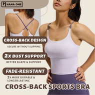 HANAONE Sport Bra Anti Goyang Sport Wear Women Sports Bra Remaja 背心 女 上衣 帶胸墊 Sport Woman Running Bra