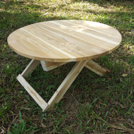 โต๊ะญี่ปุ่นโต๊ะพับโต๊ะนั่งพื้นโต๊ะสนามน้ำหนักเบาพับเก็บง่าย กว้าง70cm ลึก70cm สูง38cm ทำจากไม้สักทอง