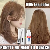 ❤Free gift peroxide milk❤KOREA Original Hair Dye 100ml*2 No need to bleach  Plant essence does not s