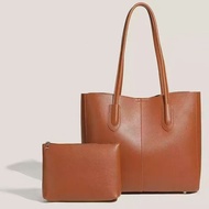 711 Korean 2n1 large capacity shoulder bag and a matching zippered pouch designed for office, scho