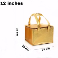 WJH 12 inches gold thermal insulated bag 39*39*22cm