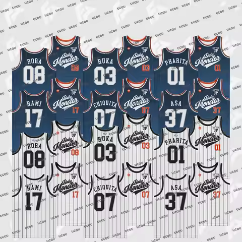 Korea KPOP BABYMONSTER Basketball Shirts Sleeveless Vest For Women Sports Basketball Jerseys Fans Y2