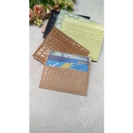 Croco Card Holder Card Wallet Atm Card Holder Ktp 3 Card Slots