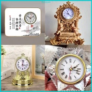 RPAN 65mm Mini Clock Insert with Round Movement and Easy to Read Arabic Optional Numerals in Gold Si