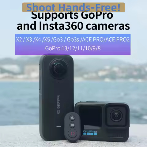 Suitable for Insta360 and GoPro Sports Cameras Bluetooth Remote Control 360 X2 X3 X4 X5 GO3 Ace Pro,