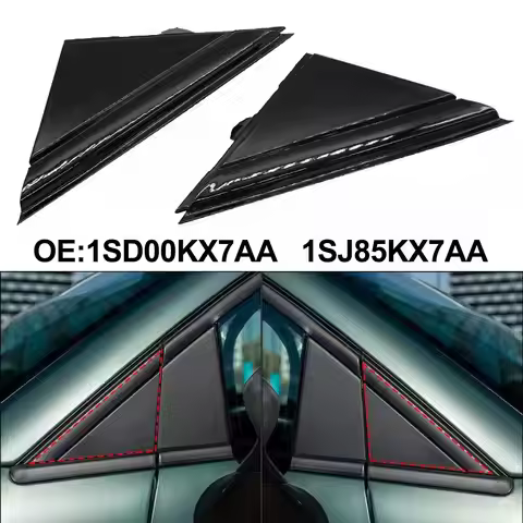 1 Pair Matte Black Side Door Mirror Flag Cover For Fiat 500 2012-2019 1SJ85KX7AA Car Accessories Int