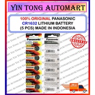 100% ORIGINAL Panasonic CR1632 Lithium Battery (5 pcs) Made In Indonesia