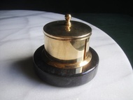 【老時光 OLD-TIME】早期二手台灣製銅大理石座郵票收納盒