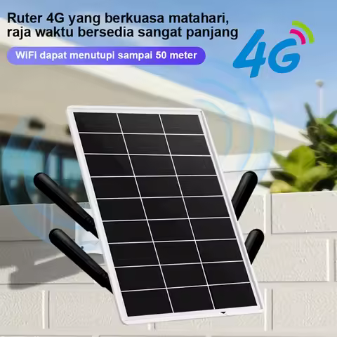 15W Solar 4G LTE WiFi Router with SIM Card Slot Outdoor Wireless Router 4G LTE Modem Router for Outd