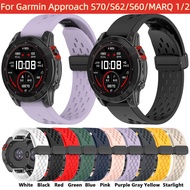22mm / 20mm Folding Clasp Watch Strap For Garmin Approach S70 47mm 42mm S62 S60 MARQ 1 / 2 Quick Fit replace wrist strap
