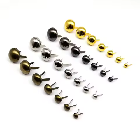 50pcs 6-20mm Two-legged perforated rivets studs for leather craft bag bag bottom protection handwork