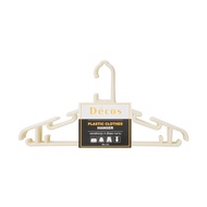 DECOS Clothes Hanger 41x21 Cm. Grade A SIMPLE Series Model HG-777 Cream Color (Pack Of 6) |ZWG|