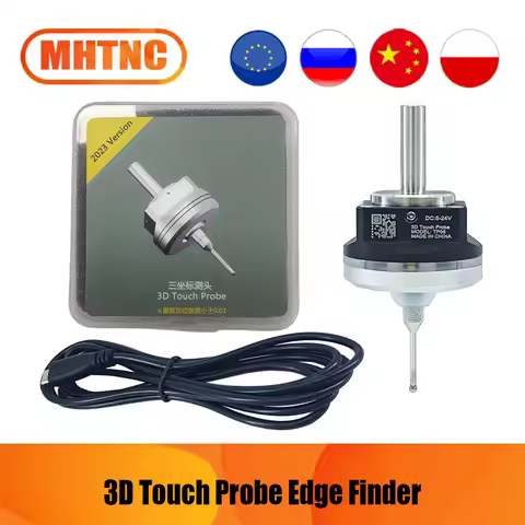 MHTNC Latest V6 Anti-roll 3D Touch Probe Edge Finder 4/6mm To Find The Center Desktop CNC Probe Comp