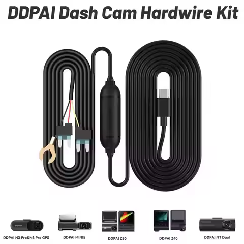 DDPAI Car Charge Hardwire Kit for MINI5 N3 Pro Z40 Z50 N1 N5 DUAL Dash Cam Mirror Camera Cable Type-