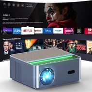 EGOBAS 4K Support Android Projector with 10000+ APPs Full-Sealed Optical Engine 5G WiFi Bluetooth Wireless Casting FHD Native 1080P 600 ANSI Lumen 230inch Smart Home Theater Projector